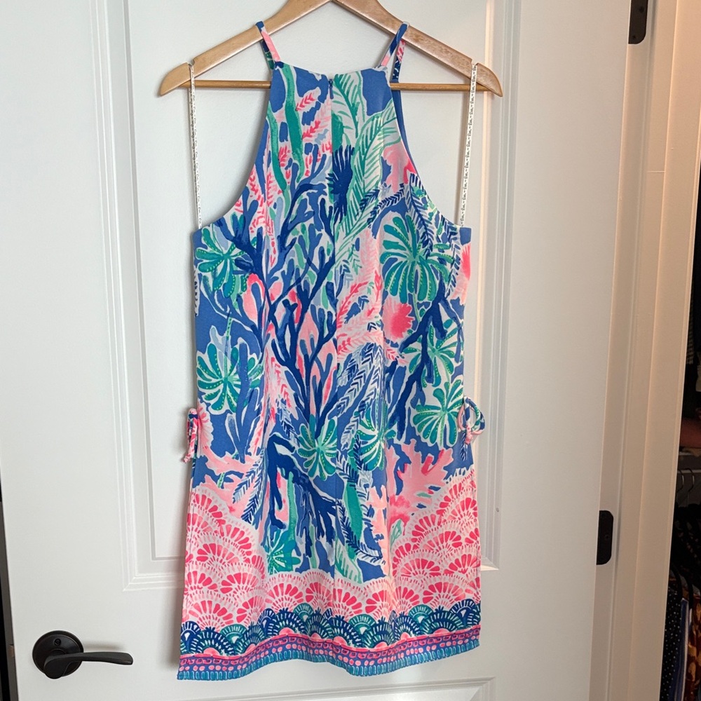 Sleeveless Tropical Print Romper in Blue, Pink & Green Lilly Pulitzer - Picture 6 of 8